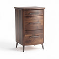 Houten ladekast met drie lades en metalen poten 45 x 40 x 70cm
