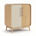 Houten kast met twee deuren en een afmeting van 80 x 40 x 90cm
