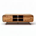 TV meubel met houten afwerking en metalen poten 120 x 40 x 50cm